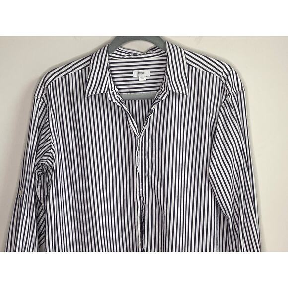 Closed 100% Cotton Striped Long Sleeve Button-Up Shirt White/Blue Women's Size - Picture 2 of 7